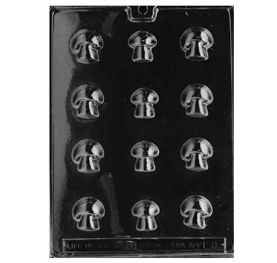 Woodland Mushroom Chocolate Candy Mold 12 Cavity