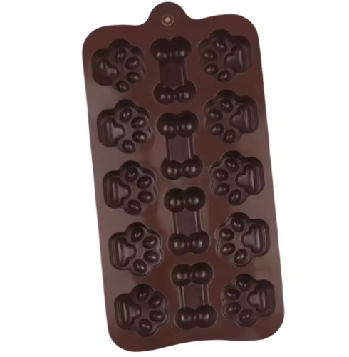 Dog Bone And Paw Silicone Mold 14 Cavity