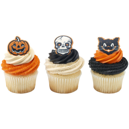 Edible Decorations Vintage Fright Sugars 2in 3-Count