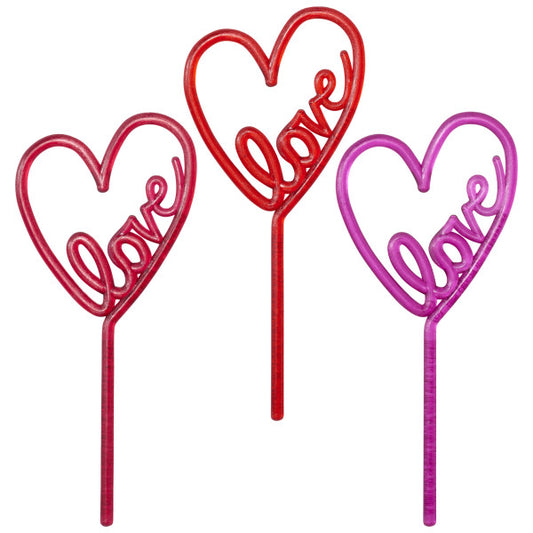 Love Heart Cupcake Picks – 6 Pack
