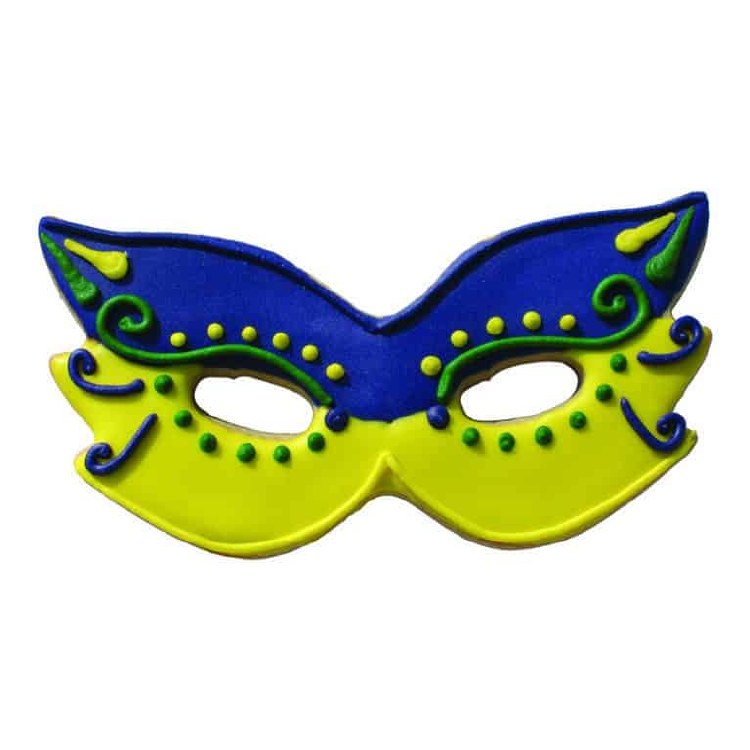 Mardi Gras Mask Cookie Cutter 4in