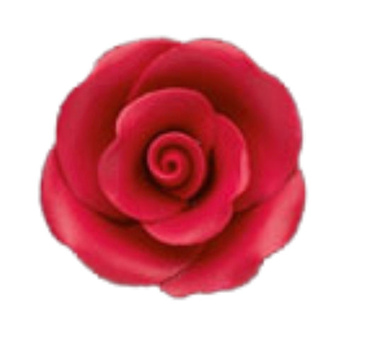 Gum Paste Rose Small 1.5in Red 4-Count