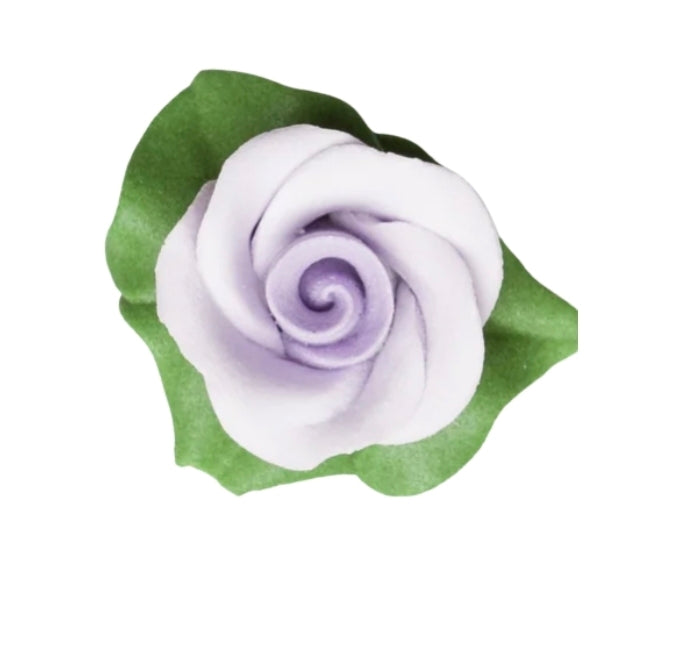 Gum Paste Rose 1in Lavender 6-Count