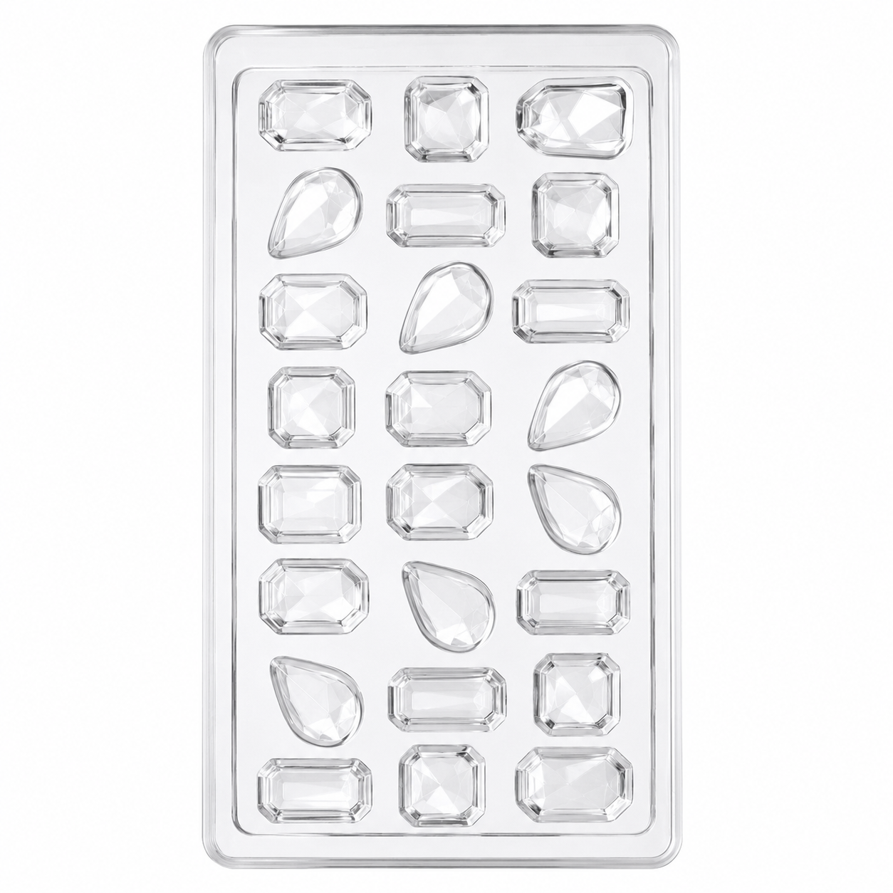 Faceted Gemstone Chocolate Candy Mold – 12 Cavity