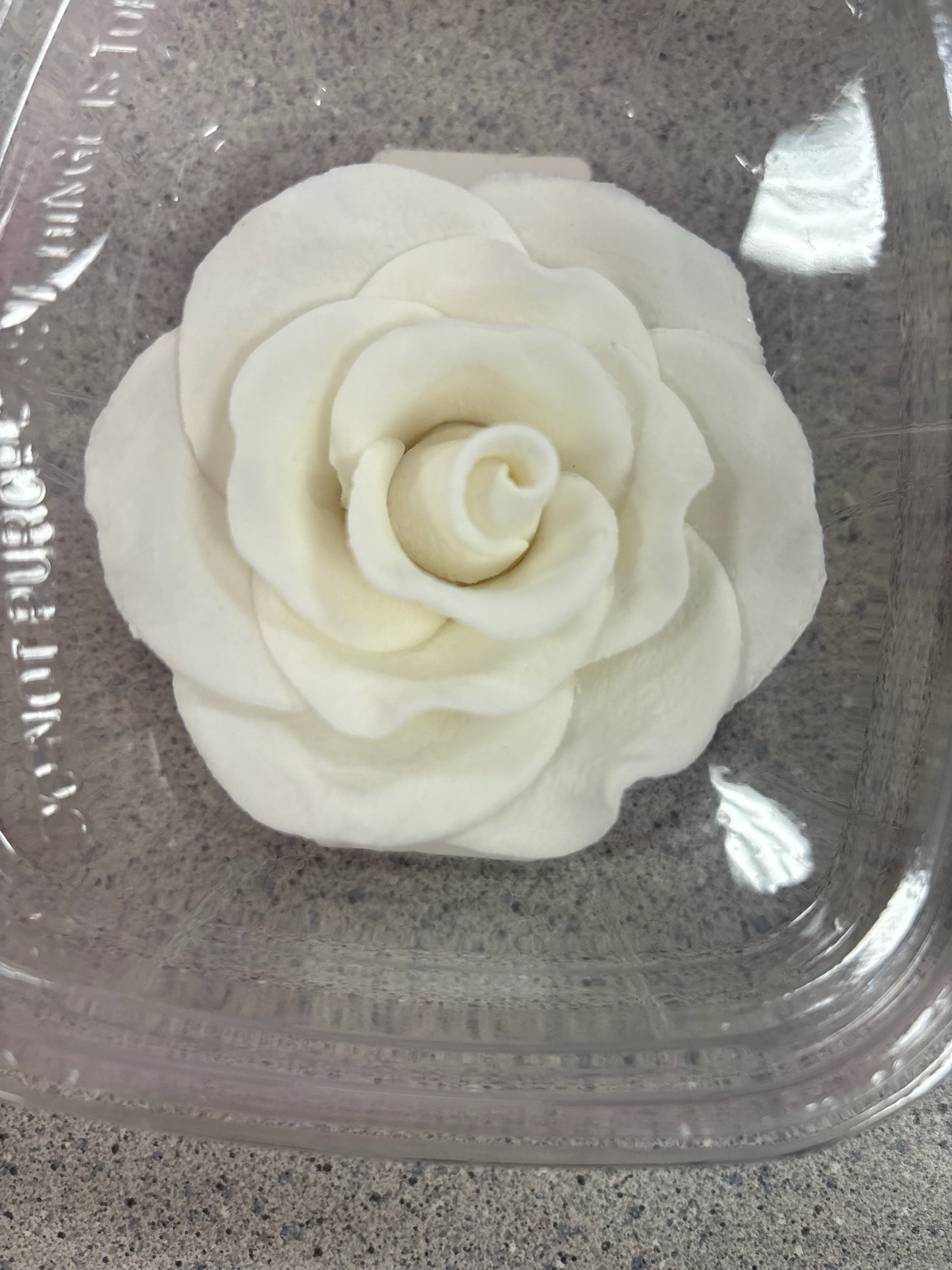 White Gum Paste Rose 3 Inch | White Rose Gumpaste Wedding Cake Decorations