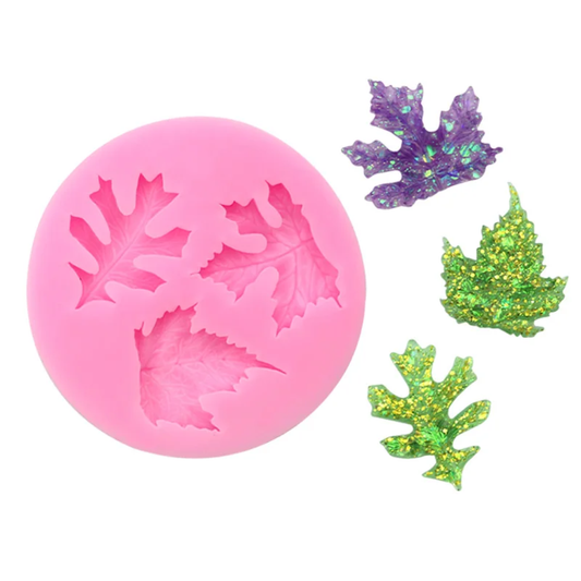 Oak & Maple Leaves Fondant & Gum Paste Silicone Mold – 3 Designs