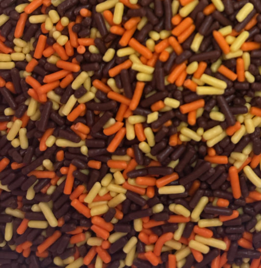 Fall Harvest Jimmies Sprinkles Mix - Orange, Yellow & Brown