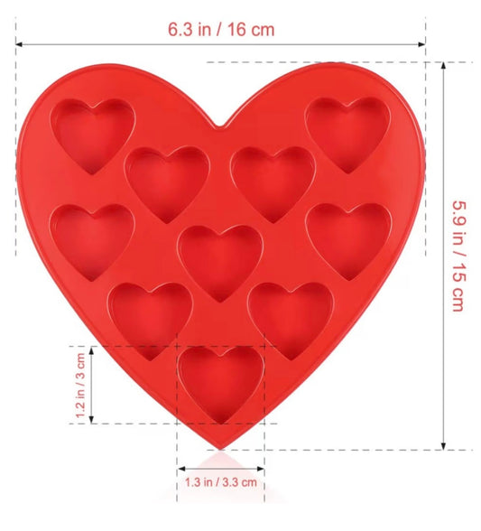 Valentine Heart Bite Sized Chocolate Silicone Mold