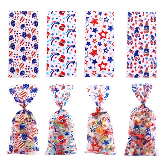 Patriotic Cello Treat Bags 20 Count