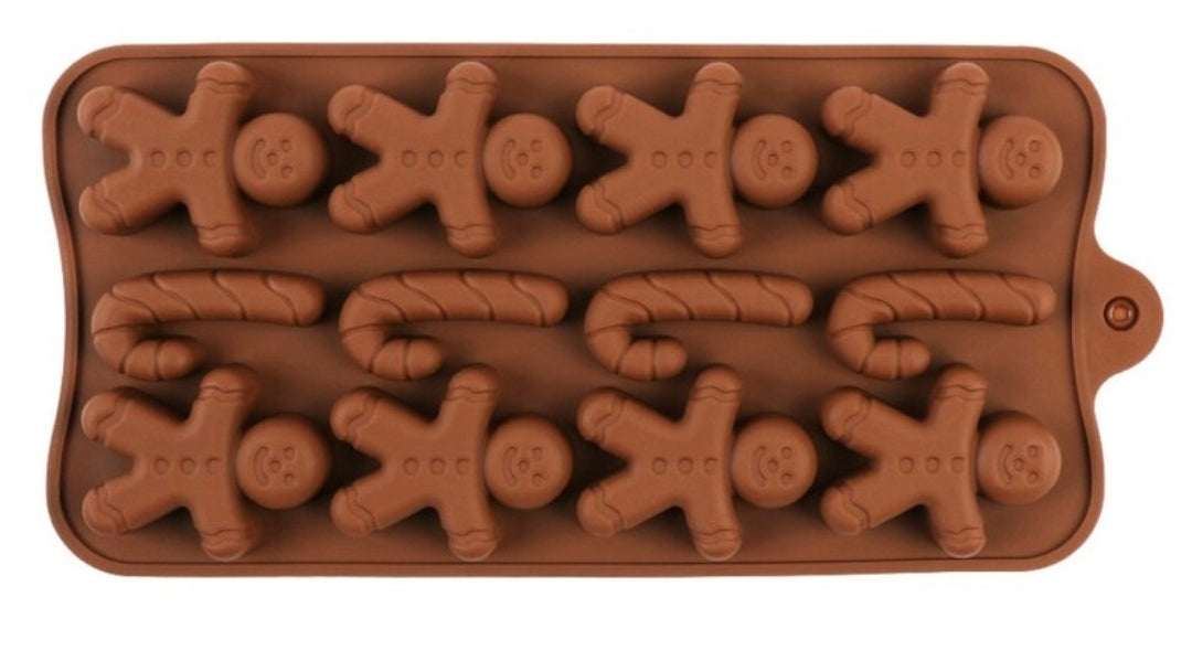 Gingerbread & Candy Cane Silicone Mold