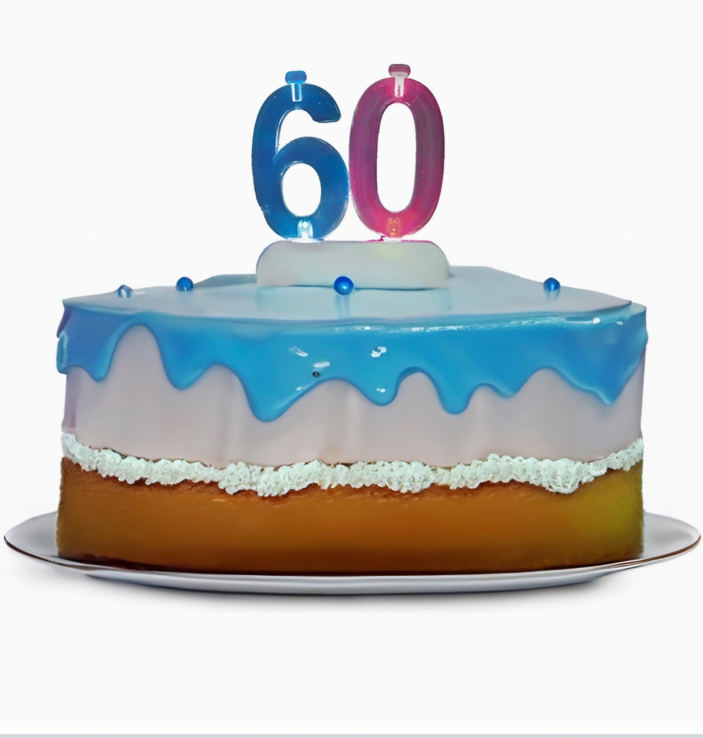 Flashing 60th Birthday Candle | Light-Up Milestone Birthday Cake Topper