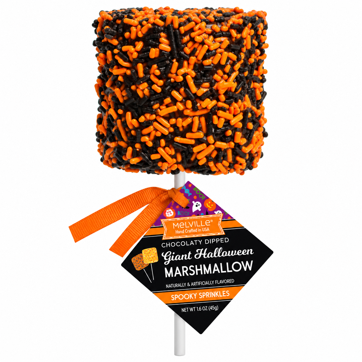 Halloween Giant Marshmallow With Orange And Black Sprinkles