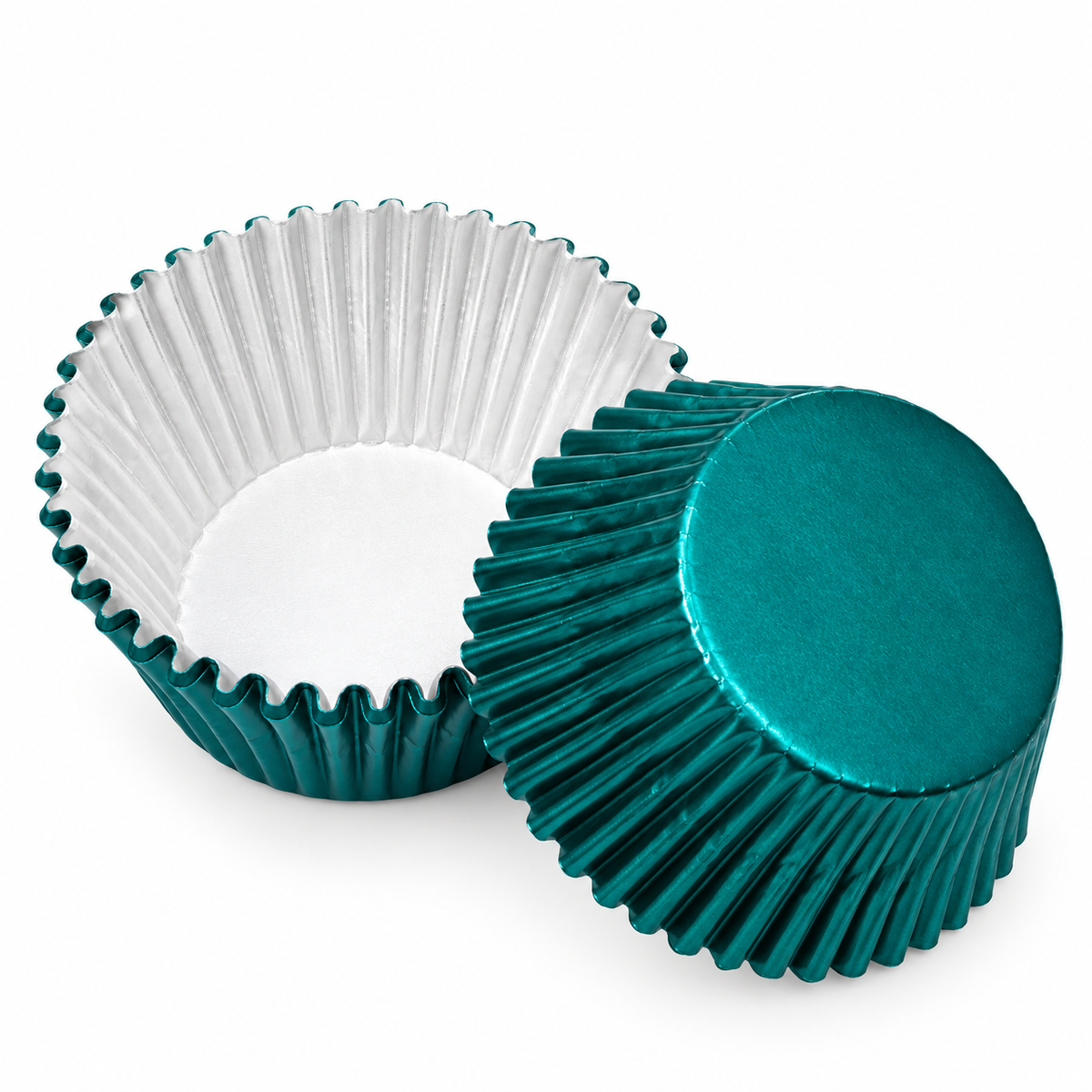 Aqua Foil Cupcake Wrappers 100 Count