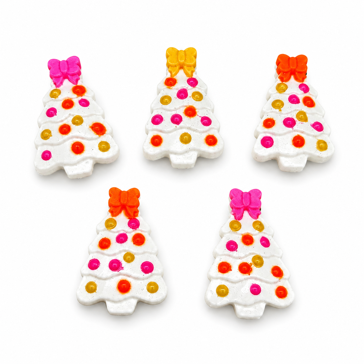 Christmas Tree Silicone Chocolate Mold with Bow – 6 Cavity Candy, Fondant & Holiday Treat Mold