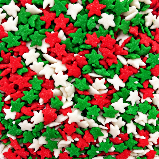 Holiday Star Shapes Confetti Sprinkle Mix