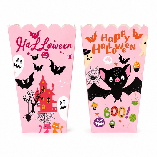Halloween Pink Popcorn Boxes 4 Count