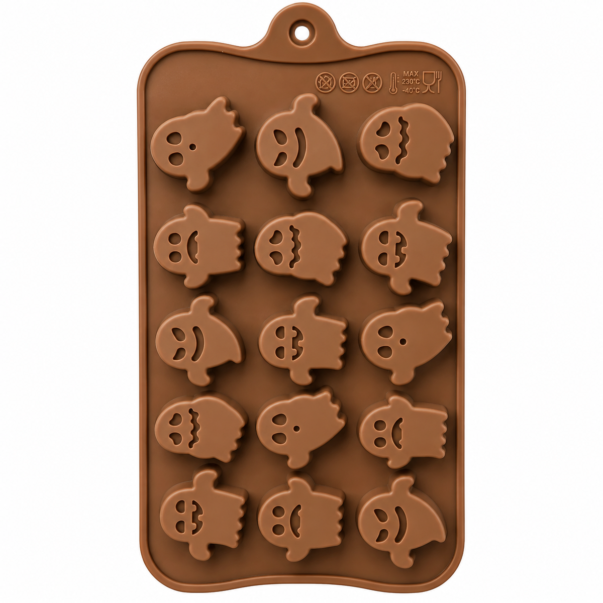 Halloween Mini Ghosts Silicone Chocolate Mold – 15 Cavity