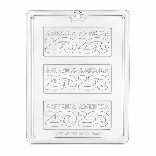 America 250th Anniversary Chocolate Bar Mold | Patriotic Candy Mold for July 4 Celebrations