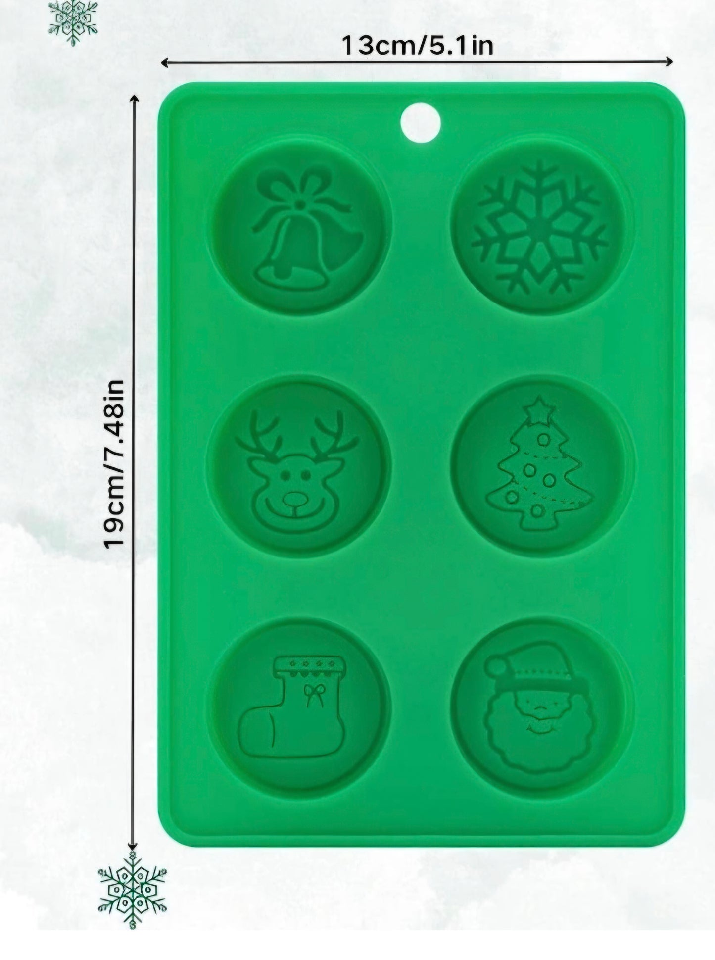 Christmas Coin Silicone Chocolate Mold 6 Cavity