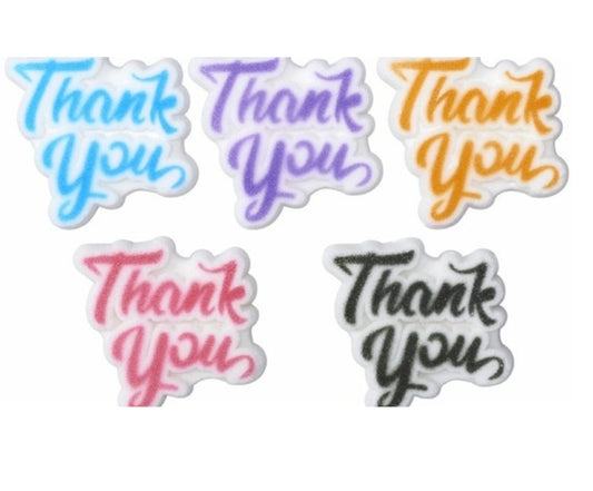 Edible Decorations Thank You 1 1/4in 5-Count