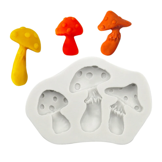 Mushroom Fondant & Gum Paste Silicone Mold – 3 Designs