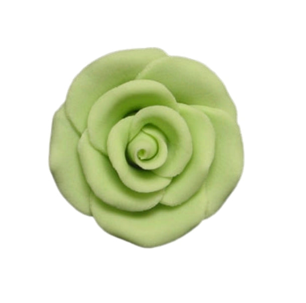 Gum Paste Rose  Large 2in  Green  1-Count