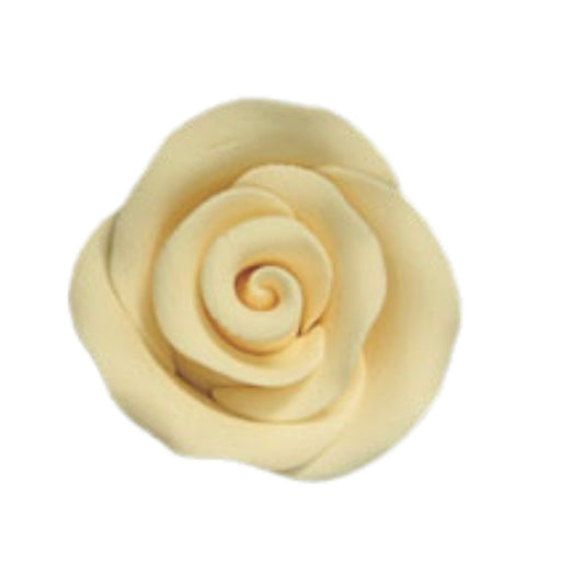 Gum Paste Rose Small 1.5in Ivory 4-Count