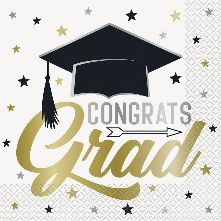 Congrats Grad Graduation Dinner Napkins 16ct