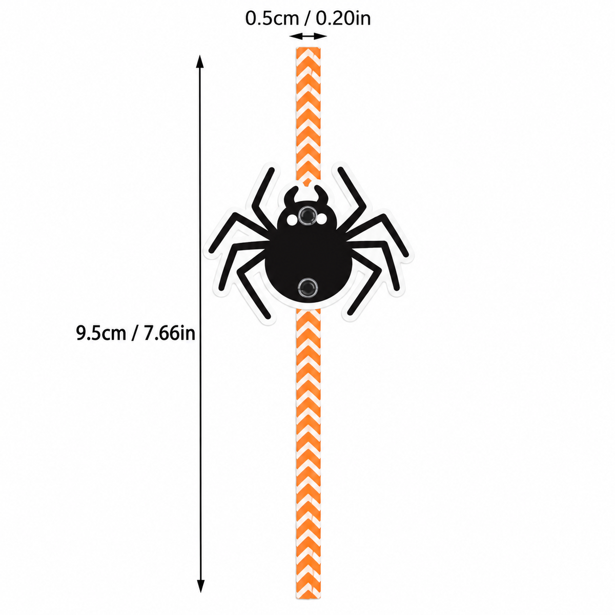 Halloween Spider Paper Straws for Drinks & Cake Pops 24 Count
