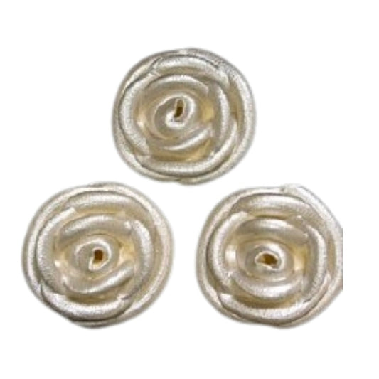 Edible Decorations Rose 1in Silver 6-Count