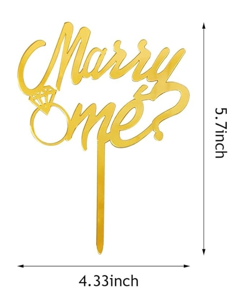 Marry Me Cake Topper