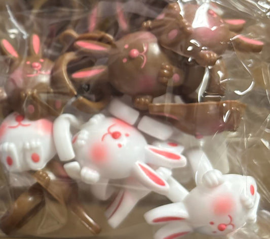 Easter Bunny Cupcake Rings Brown And White 12 Count