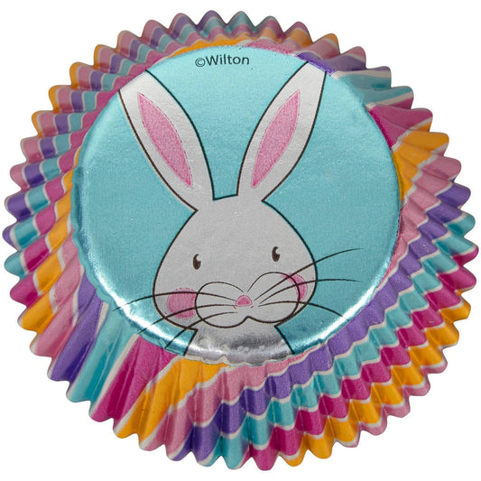 Easter Bunny Standard Foil Cupcake Liners 24 Count