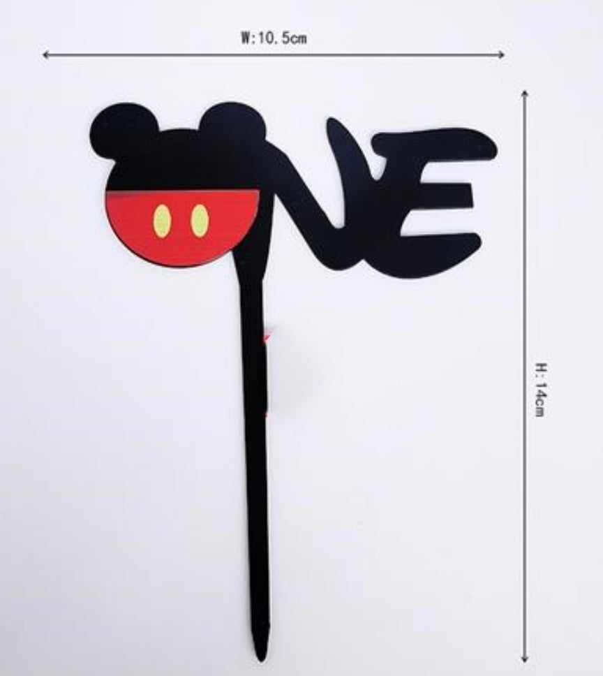 Mickey Mouse One Cake Topper