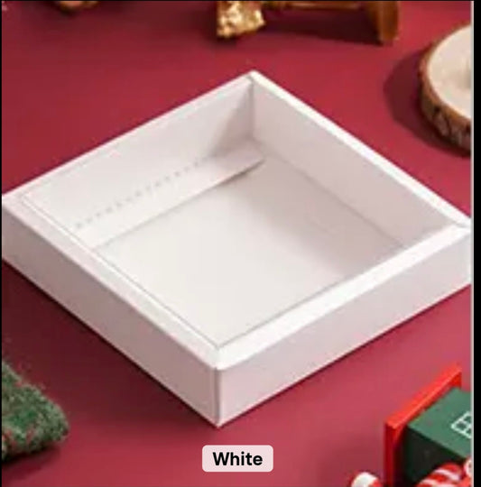 Strawberry Box White with Clear Lid