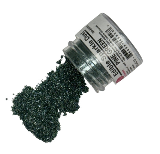 Cocktail Shimmer Edible Sparkle Dust Pine Green .25 Oz