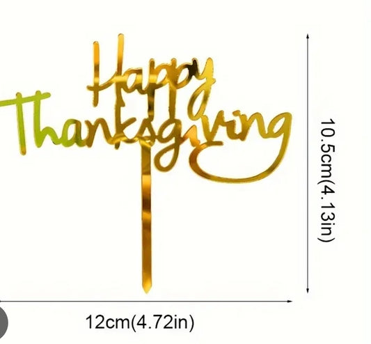 Happy Thanksgiving Cake Topper