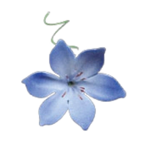 Gum Paste Flowers 1in Blue 3-Count