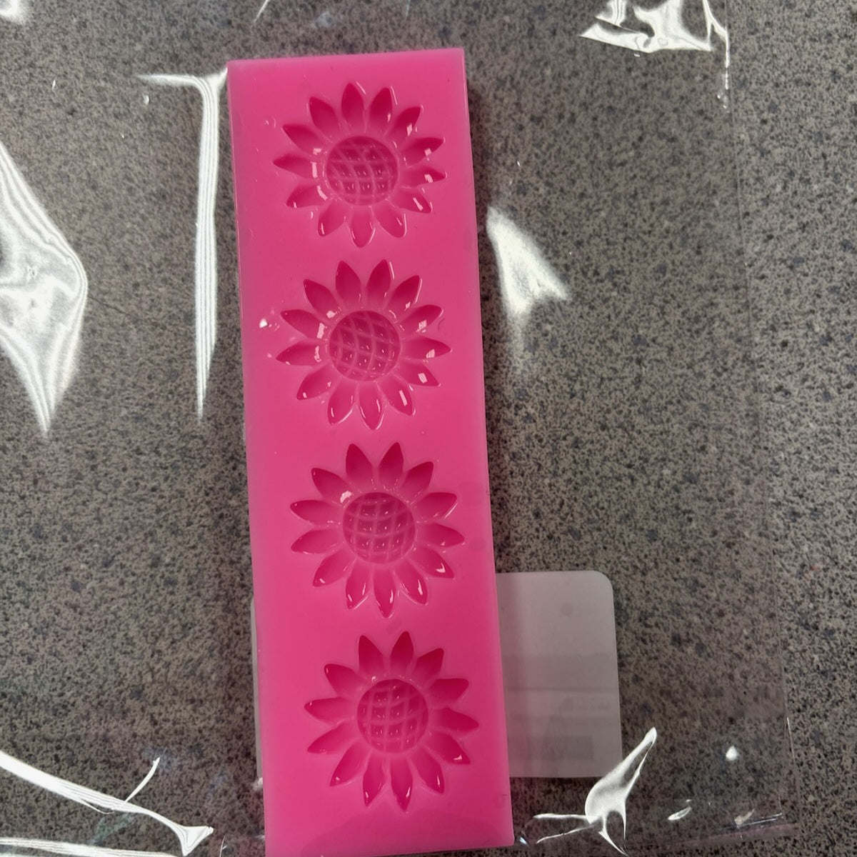Mini Sunflower Silicone Mold – 4 Cavity Fondant, Chocolate & Candy Flower Mold