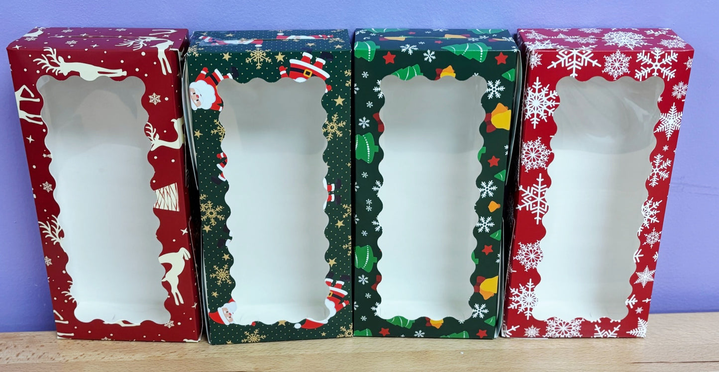 Christmas Treat Boxes – Assorted 4-Pack (12"x5")
