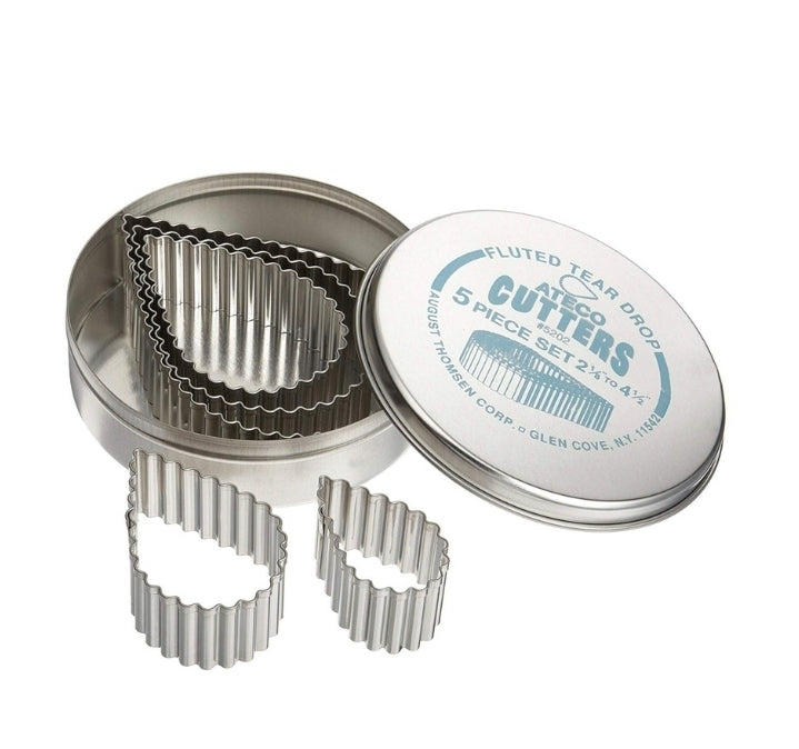 Fluted Tear Drop Cutters 5pc Set