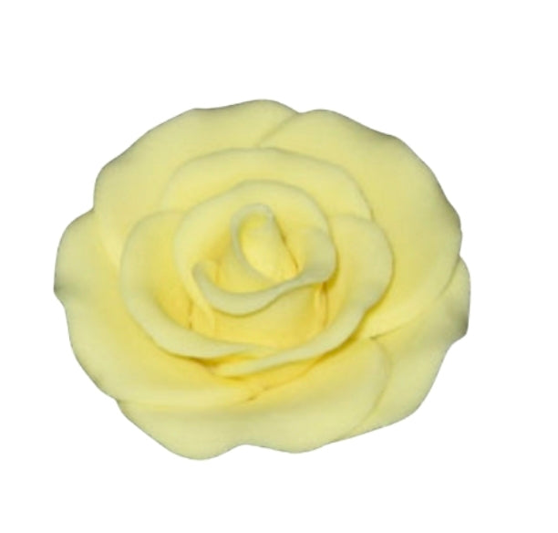 Gum Paste Rose XL 3in Yellow 1-Count