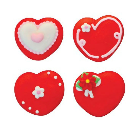 Whimsical Hearts Icing Toppers 10 Count