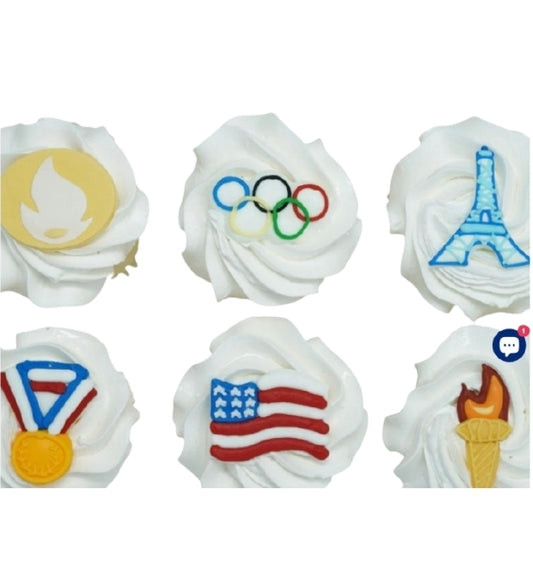 Edible Decorations Olympic Royal Icing 1 1/2in 6-Count