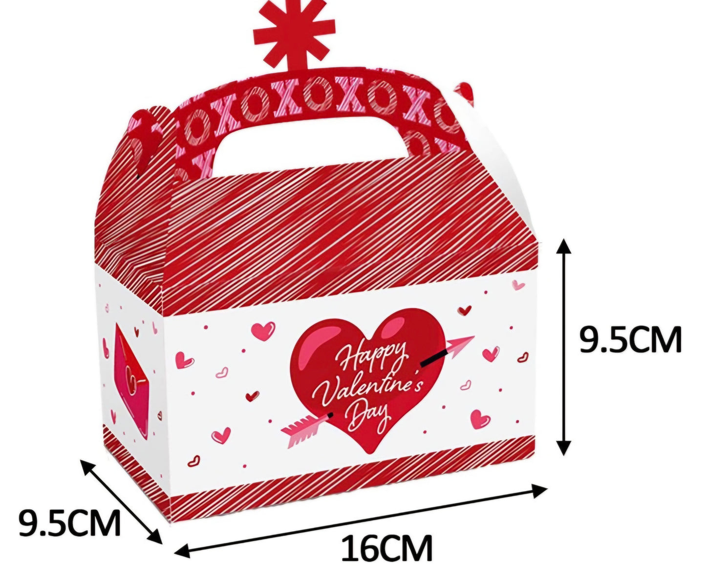 Valentine’s Day Gable Treat Boxes, 4 Count | Heart & Love Designs