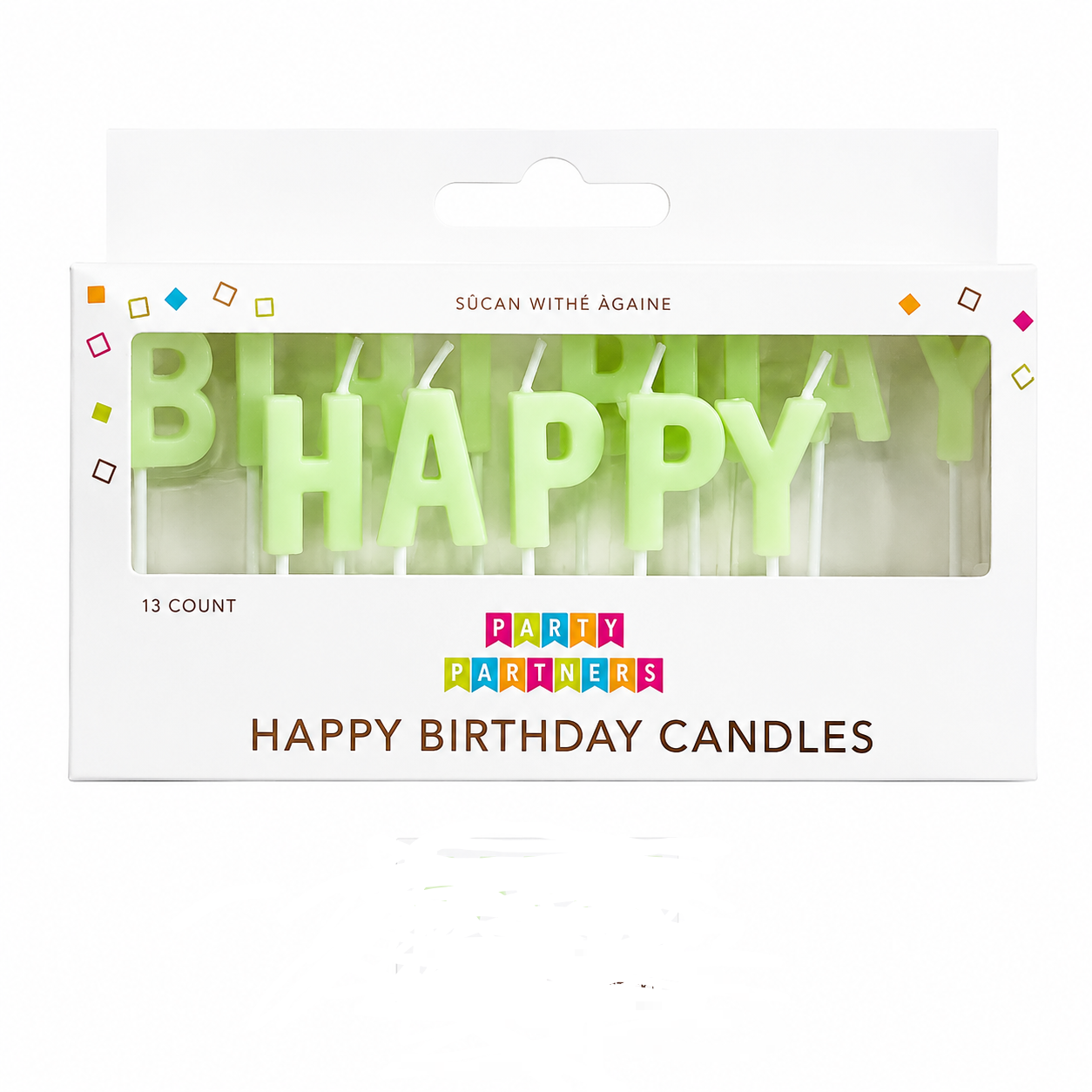 Happy Birthday Glow Candle Set | Glow-in-the-Dark Letter Candles, 13 Count