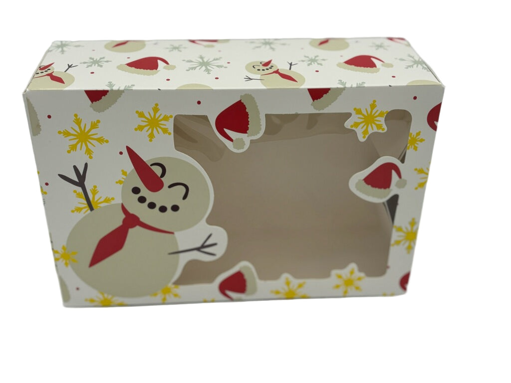 Christmas Cookie Boxes – Assorted 3-Pack (9"x6") with Clear Window