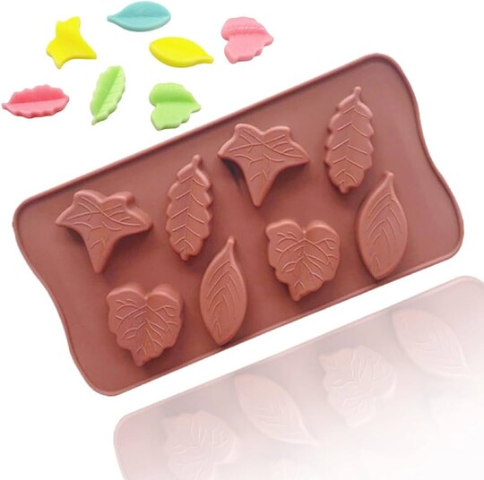 Assorted Fall Leaves Silicone Chocolate Mold – 8 Cavity