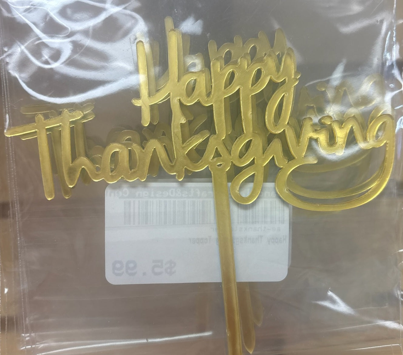 Happy Thanksgiving Cake Topper