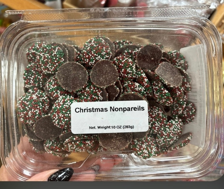 Christmas Chocolate Candy Nonpareils 10 oz